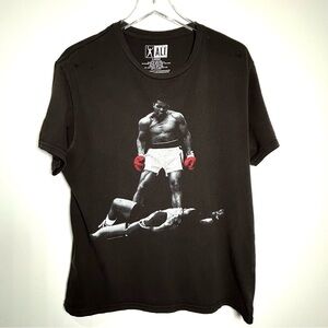 Muhammad Ali Retro Graphic Tee Shirt Short Sleeve Black
